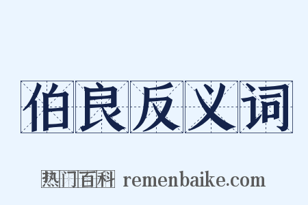 伯良反义词是什么意思的图片